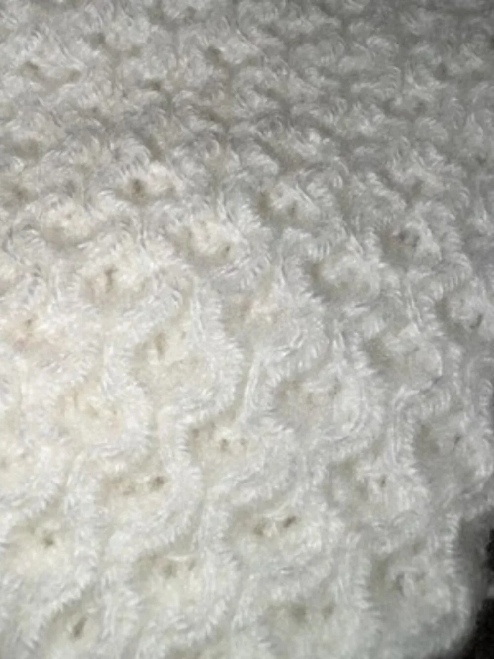 Vintage Knitted Handmade Crochet Baby Tall Booties White Basket Weave